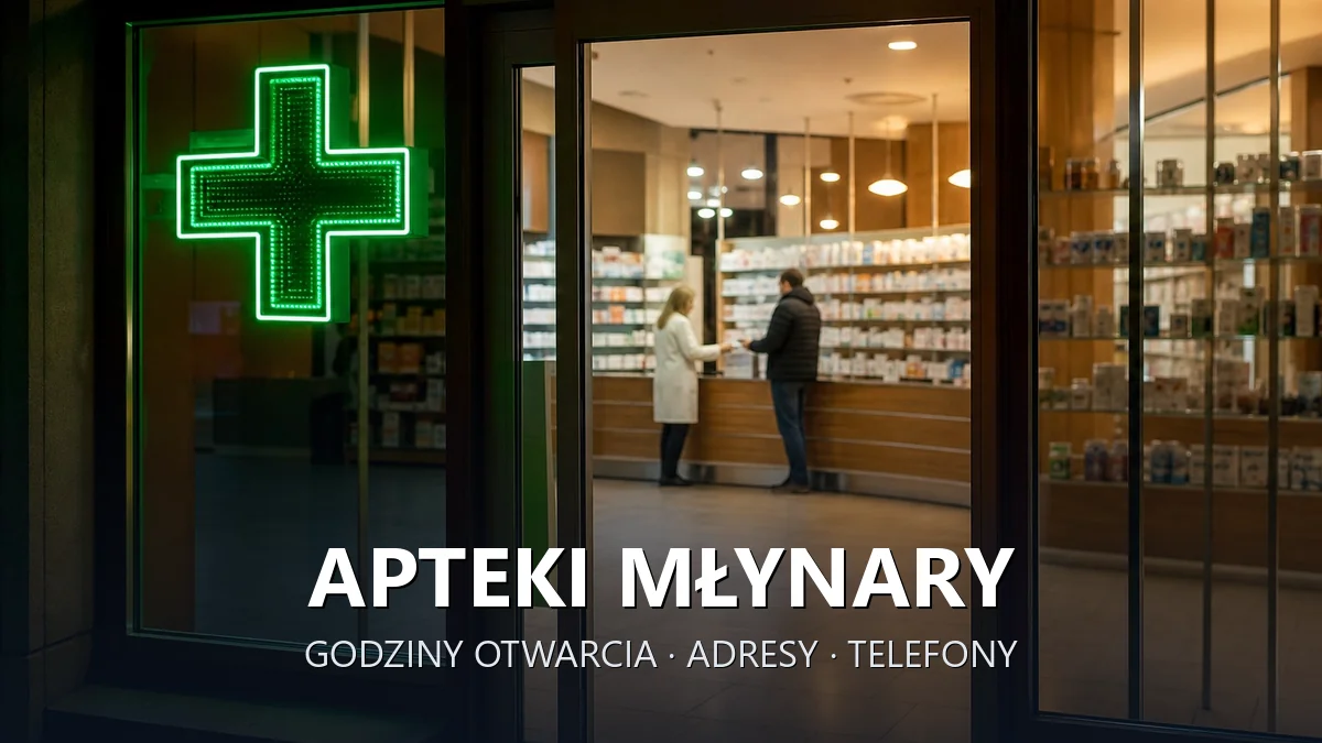 Apteki Młynary, powiat elbląski - adresy, telefony, godziny otwarcia
