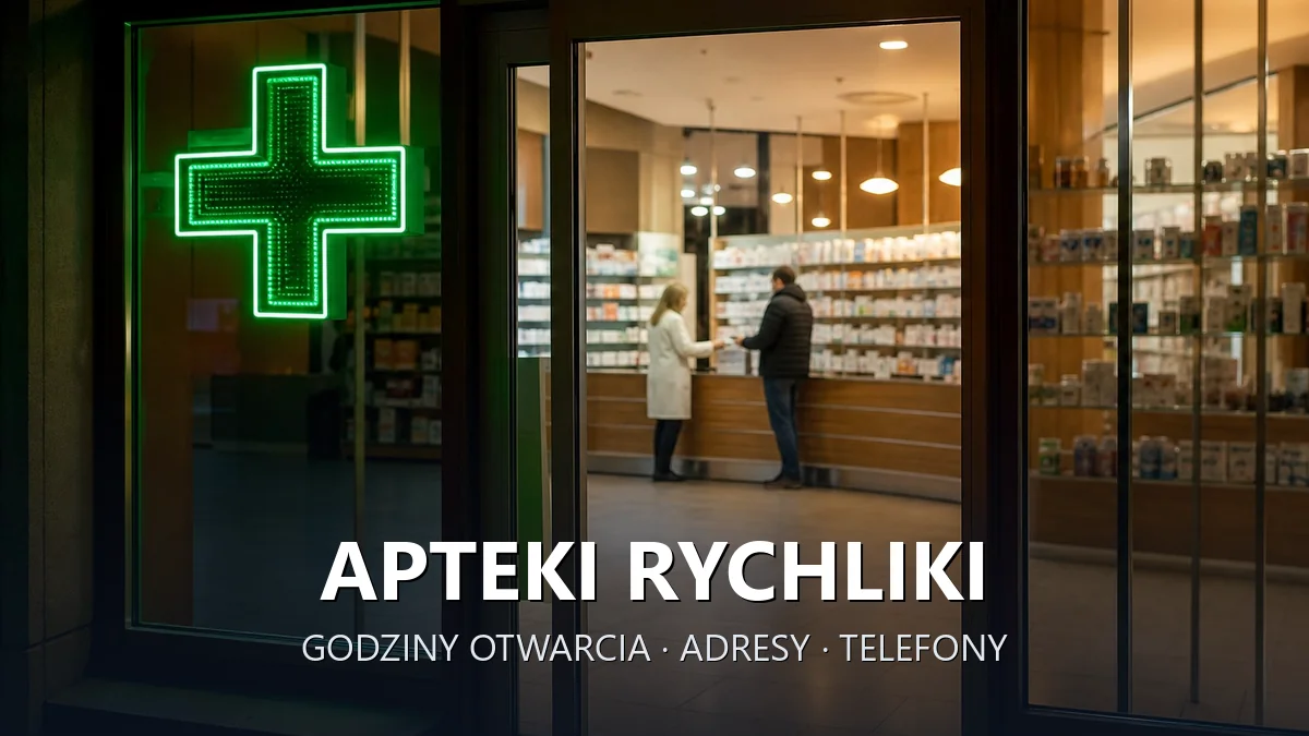 Apteki Rychliki, powiat elbląski - adresy, telefony, godziny otwarcia