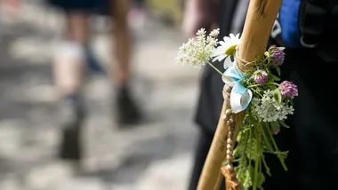 Pielgrzymi zatrzymali się w Przezmarku. Czekał na nich ciepły posiłek