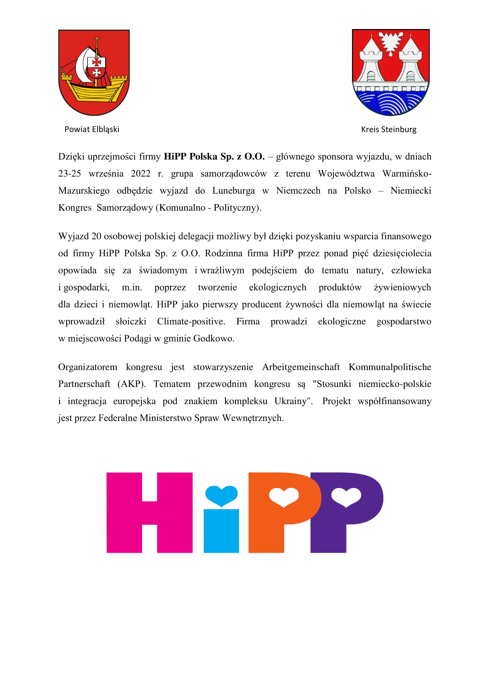 Dziki uprzejmoci firmy HiPP Polska Sp 1