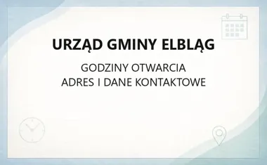 Urząd Gminy Elbląg - kontakt, godziny, informacje