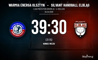 [PIŁKA RĘCZNA] Sześć bramek różnicy już w połowie – Warmia Energa Olsztyn – Silvant Handball Elbląg 39:30 w I Lidze Mężczyzn (Grupa A)