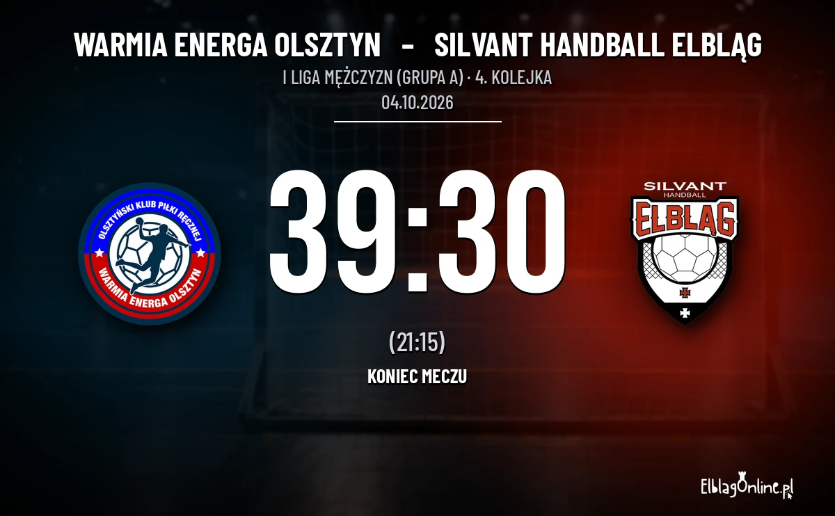 [PIŁKA RĘCZNA] Sześć bramek różnicy już w połowie – Warmia Energa Olsztyn – Silvant Handball Elbląg 39:30 w I Lidze Mężczyzn (Grupa A)