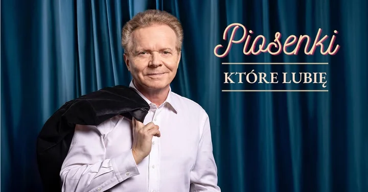 Obrazek przedstawia grafikę promocyjną wydarzenia Michał Bajor w recitalu „Piosenki, które lubię” w Elblągu