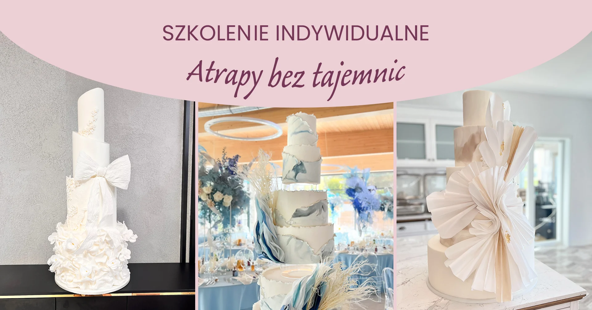Obrazek przedstawia grafikę promocyjną wydarzenia Indywidualne szkolenie z tworzenia atrap tortów w Elblągu