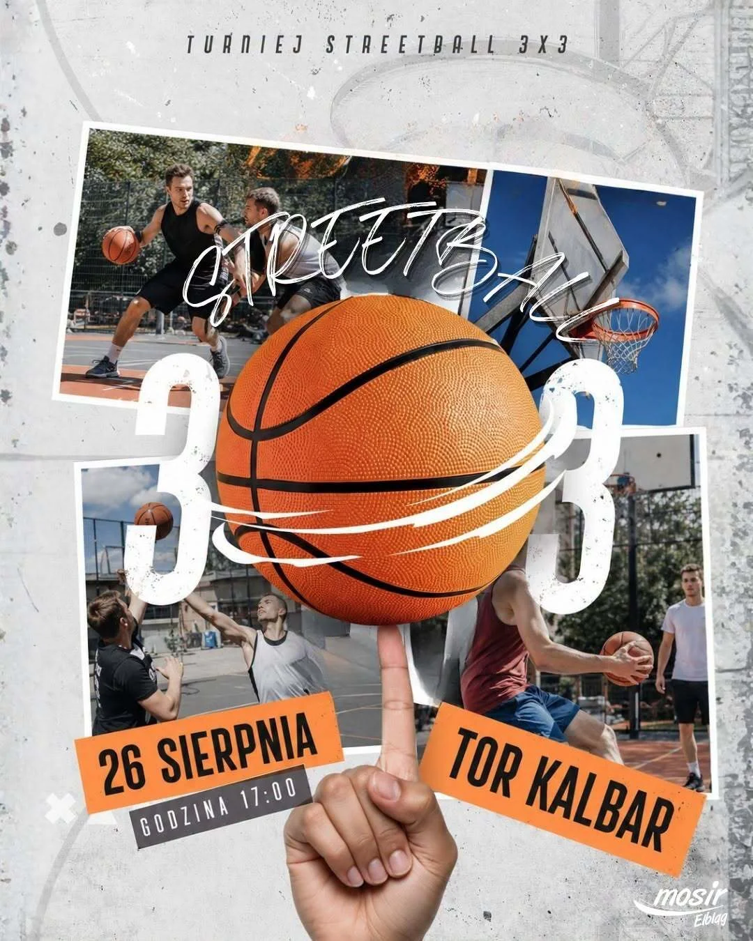 Grafika promocyjna wydarzenia Koszykówka 3×3 ponownie na Kalbarze