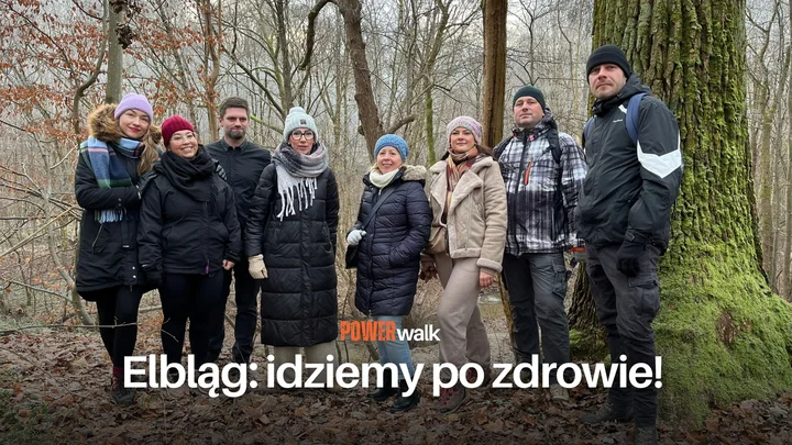 Grafika promocyjna wydarzenia Power Walk – idziemy po zdrowie! Inspirujący spacer w Elblągu