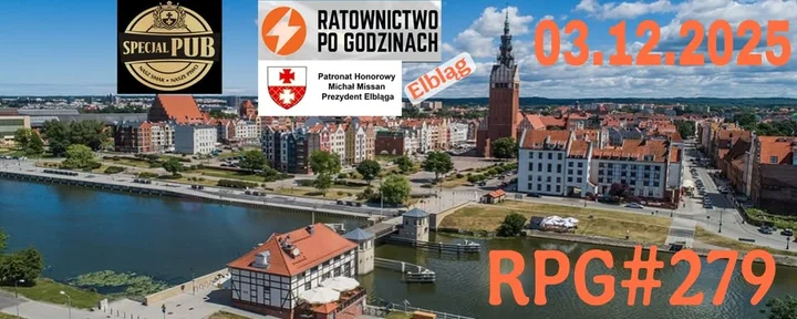 Grafika promocyjna wydarzenia Ratownictwo po godzinach — wykłady i rozmowy w Elblągu