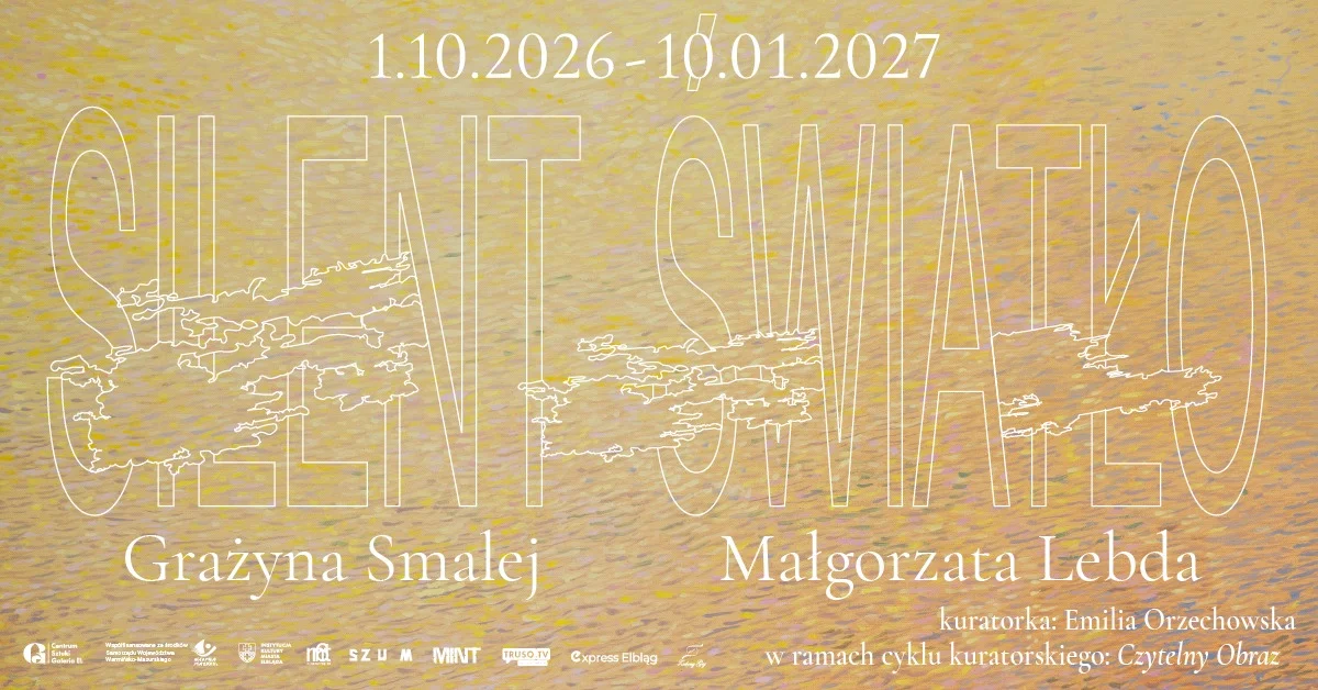 Grafika promocyjna wydarzenia SILENT ŚWIATŁO w Elblągu