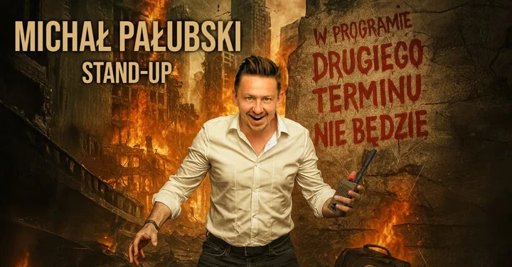Grafika promocyjna wydarzenia Stand-up Elbląg — Michał Pałubski: „Drugiego terminu nie będzie”
