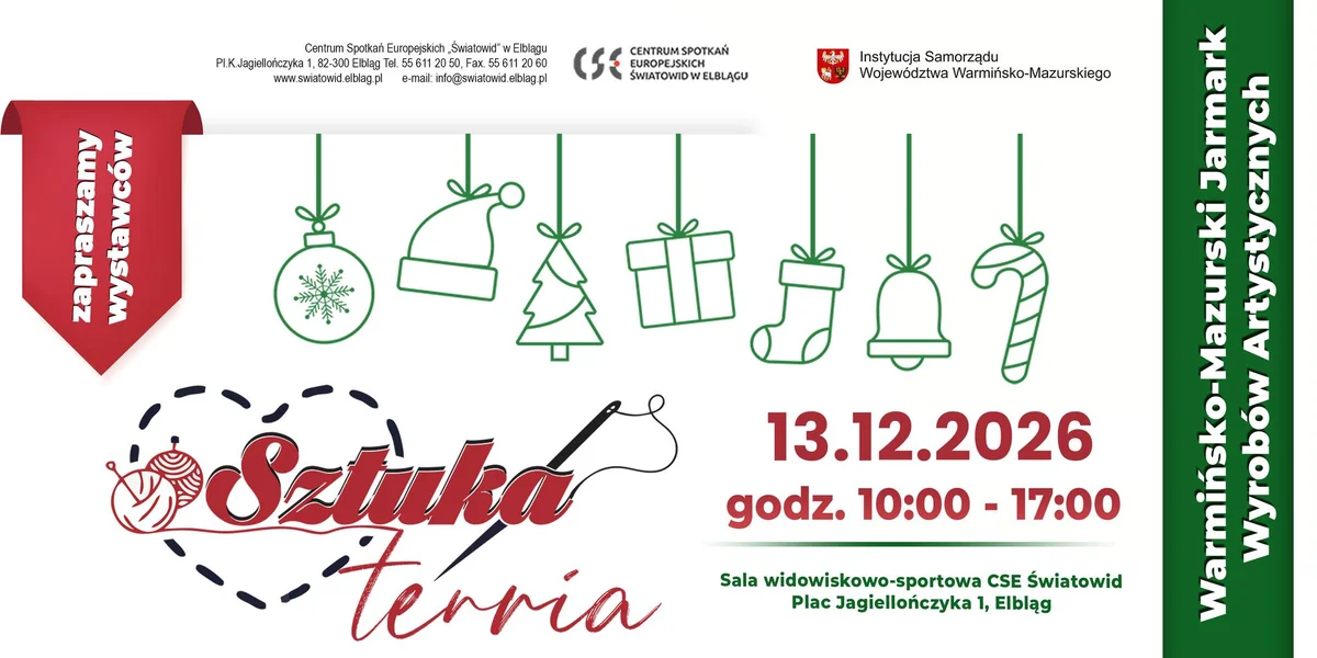 Grafika promocyjna wydarzenia SztukaTERRiA 2026 w Elblągu