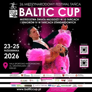 Grafika promocyjna wydarzenia 26. Międzynarodowy Festiwal Tańca Baltic Cup