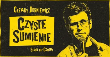 Grafika promocyjna wydarzenia Cezary Jurkiewicz: Czyste Sumienie — stand-up w Elblągu