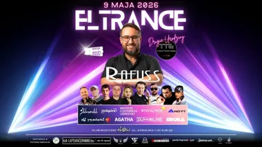 Grafika promocyjna wydarzenia ELTRANCE #6 w Elblągu. Drugie urodziny TTE, darmowy wstęp i 9,5 godziny trance’u