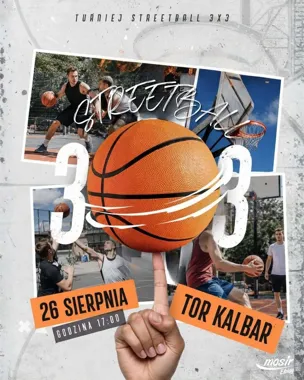 Grafika promocyjna wydarzenia Koszykówka 3×3 ponownie na Kalbarze