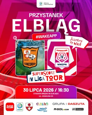 Grafika promocyjna wydarzenia Prezentacja pierwszej drużyny MMKS Concordia Elbląg