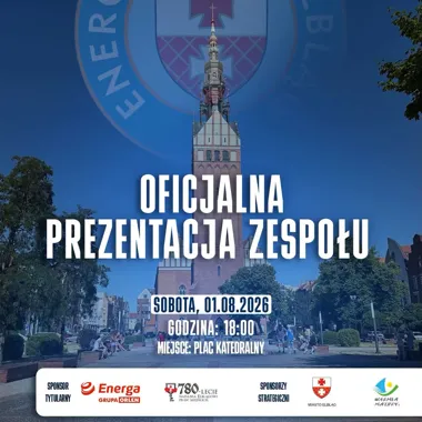 Grafika promocyjna wydarzenia Prezentacja zespołu Energa Start Elbląg przed sezonem 2026/2027