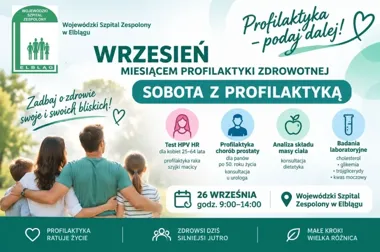 Grafika promocyjna wydarzenia Sobota z Profilaktyką