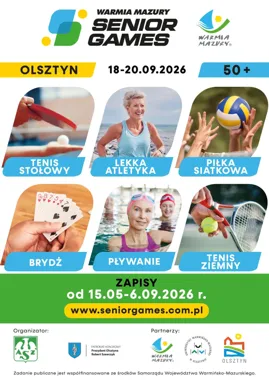Grafika promocyjna wydarzenia Warmia Mazury Senior Games 2026