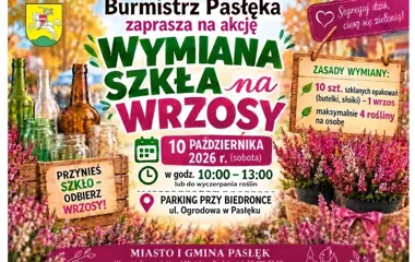 Grafika promocyjna wydarzenia Wymiana szkła na wrzosy