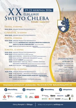 Grafika promocyjna wydarzenia XX Elbląskie Święto Chleba