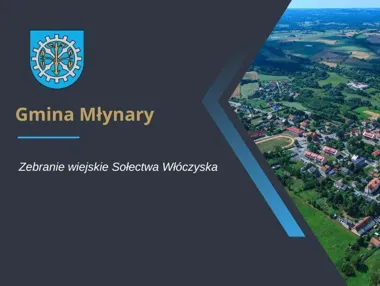 Grafika promocyjna wydarzenia Zebranie wiejskie Sołectwa Włóczyska