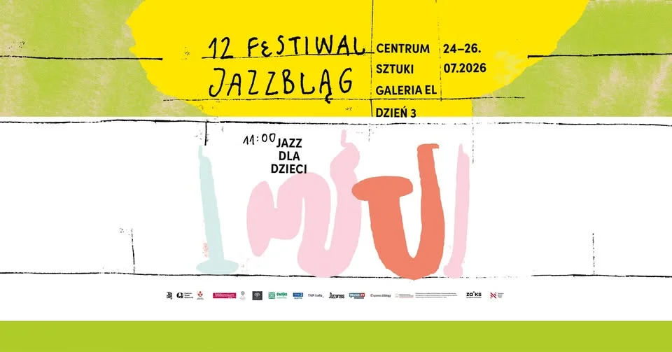 Grafika promocyjna wydarzenia XII Festiwal Jazzbląg – Jazz dla Dzieci Quartet feat. Jacek Namysłowski – koncert rodzinny