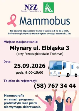 Mammobus przyjedzie do Młynar. Bezpłatna mammografia dla kobiet