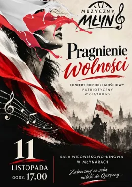 Muzyka, historia i pamięć podczas koncertu „Pragnienie wolności” w Młynarach