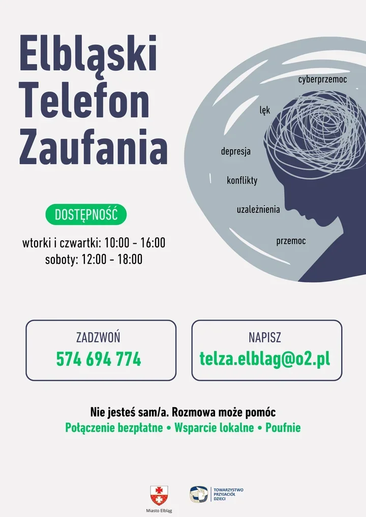 Elbląski Telefon Zaufania – anonimowe wsparcie i rozmowa w trudnych chwilach