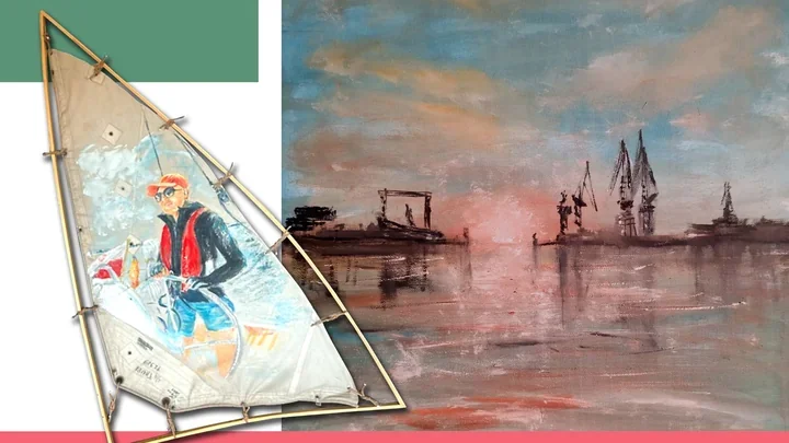 Obrazy na starych żaglach wracają do Biblioteki – nowa wystawa Anny Maciejko