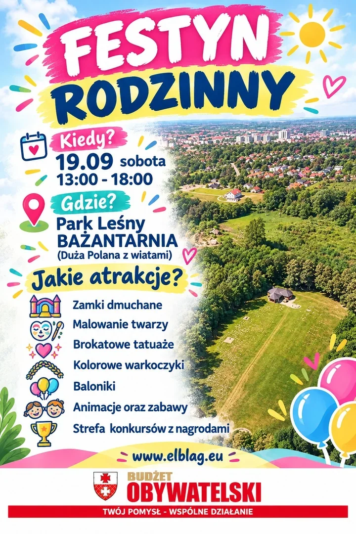 Dmuchane zamki, konkursy i metamorfozy. Rodzinny festyn w Bażantarni