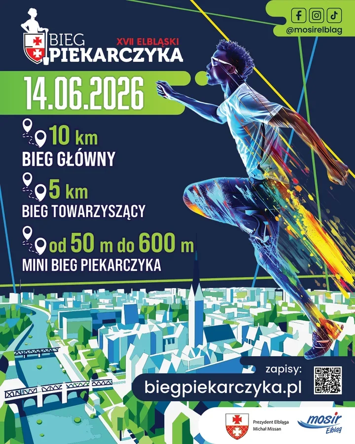 XVII Bieg Piekarczyka - start zapisów na 10 km, 5 km i Mini Bieg w Elblągu