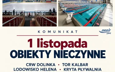 Obiekty MOSiR w Elblągu będą zamknięte na Wszystkich Świętych
