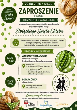 Grochy, kropki i parkiet. Seniorzy zatańczą podczas Święta Chleba