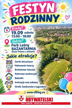 Dmuchane zamki, konkursy i metamorfozy. Rodzinny festyn w Bażantarni