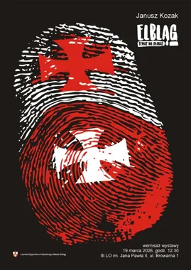 Wernisaż Janusza Kozaka w III LO – plakaty o Elblągu w jubileuszowym klimacie