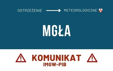 Gęsta mgła w Elblągu. Widzialność może spaść poniżej 200 metrów