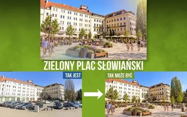 Po przebudowie torowiska zieleń ma pojawić się na Placu Słowiańskim