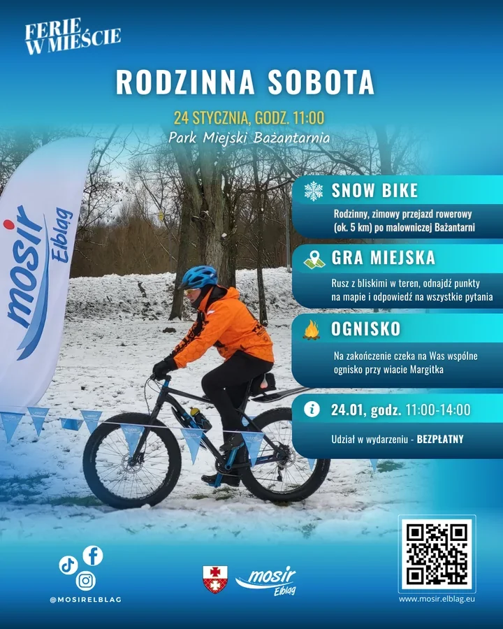 Zimowy poranek w Bażantarni - rodzinne Ferie z MOSiR-em