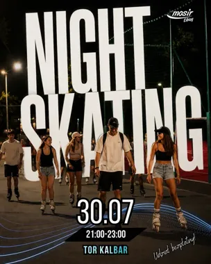 Kalbar po zmroku nabierze tempa - pierwszy Night Skating w Elblągu