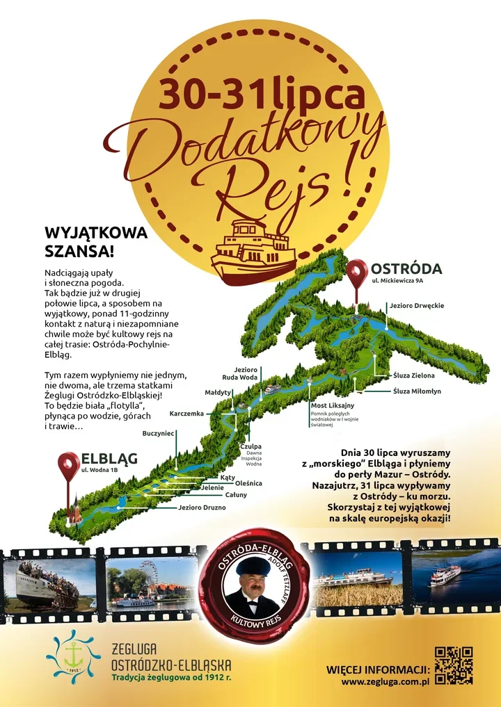 Dodatkowy rejs z Ostródy do Elbląga poprowadzi przez pochylnie