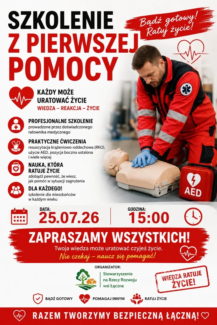 W Łącznej nauczą, jak ratować życie. W programie RKO i obsługa AED