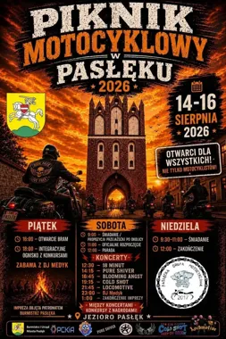 Motocykle, parada i koncerty nad jeziorem. Trzy dni atrakcji w Pasłęku