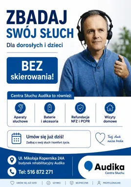 Bezpłatne badanie słuchu w Pasłęku dla dzieci i dorosłych
