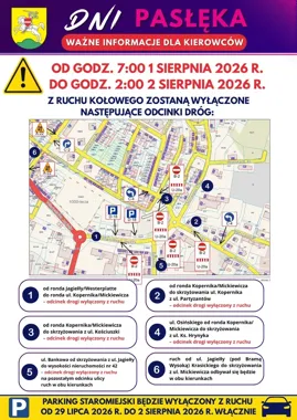 Dni Pasłęka oznaczają zmiany dla kierowców. Parking będzie wyłączony