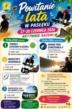 Pasłęk szykuje intensywny weekend. Od kina po plażówkę i wędkowanie