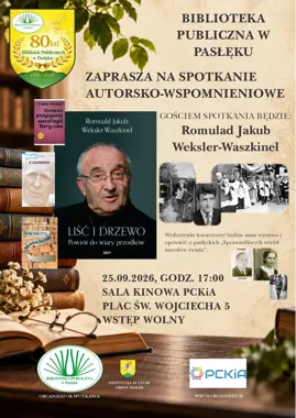 Romuald Jakub Weksler-Waszkinel wraca do Pasłęka ze swoją niezwykłą historią