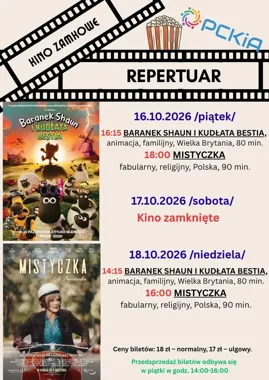 Kino Zamkowe pokaże dwa filmy. W sobotę będzie zamknięte