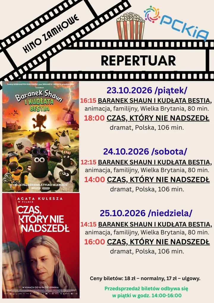 Kino Zamkowe z repertuarem na cały weekend. Dwa filmy w Pasłęku
